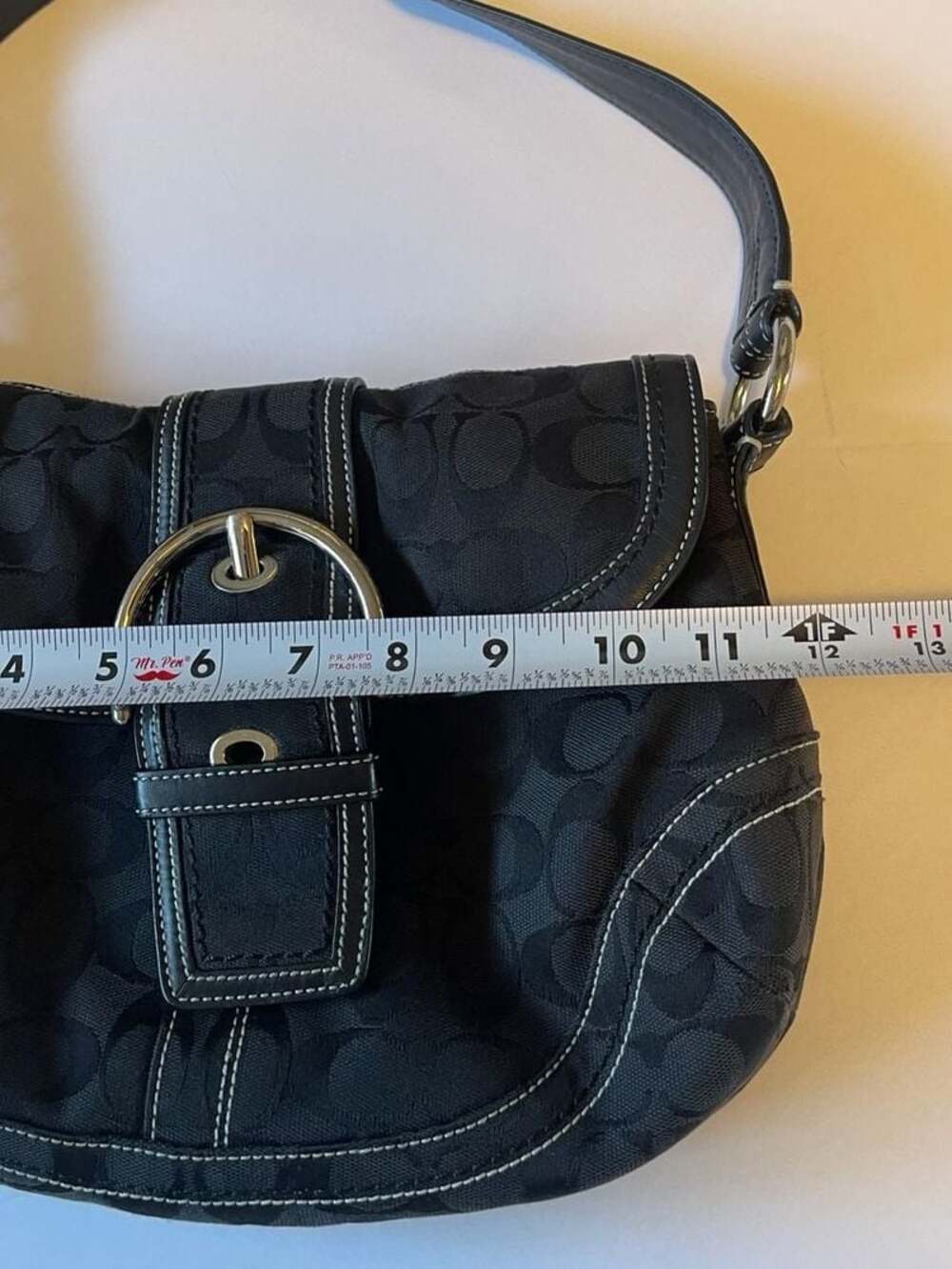 Vintage Coach Black Shoulder Bag 10297 - Picture 7 of 12
